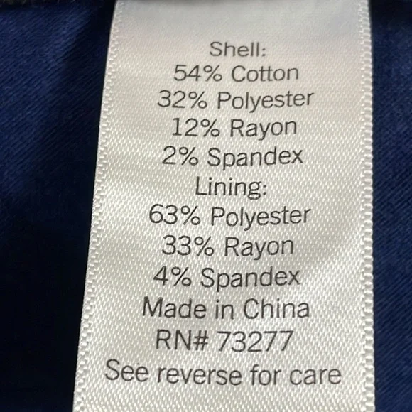 Croft & Barrow Women Skort Size 14 Regular Mid rise Blue White Red Pockets NWT - Picture 14 of 15